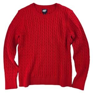 Lands' End | Red, Drifter, 100% Cotton Cable Sweater  | Size Small (6/8)
